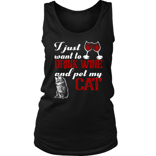 Wine and Cat- Shirts, Long Sleeve, Hoodie, Tanks, Sweatshirt