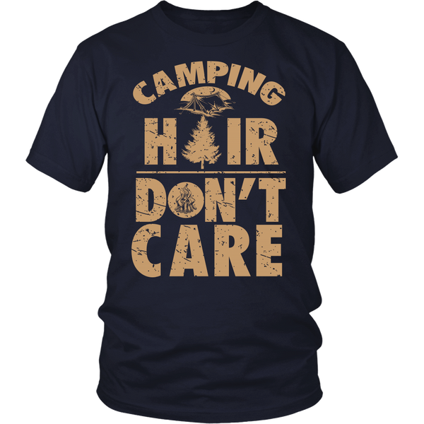 Camping Hair Don't Care- Shirts, Long Sleeve, Hoodie, Tanks, Sweatshirt