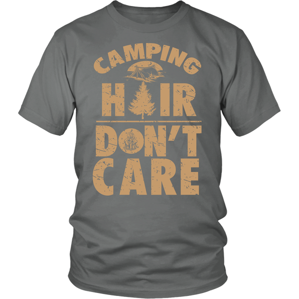 Camping Hair Don't Care- Shirts, Long Sleeve, Hoodie, Tanks, Sweatshirt