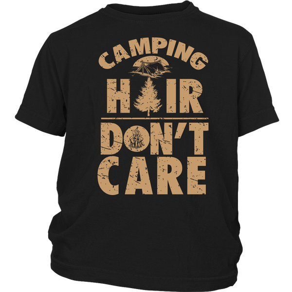 Camping Hair Don't Care- Shirts, Long Sleeve, Hoodie, Tanks, Sweatshirt