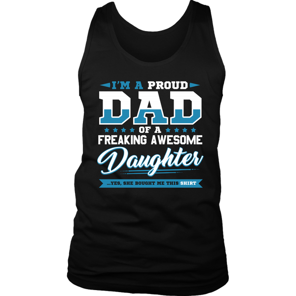 Proud Dad, Awesome Daughter- Shirts, Long Sleeve, Hoodie, Tanks, Sweatshirt