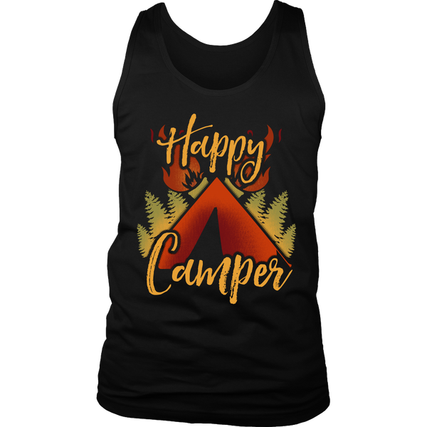 Happy Camper- Shirts, Long Sleeve, Hoodie, Tanks, Sweatshirt