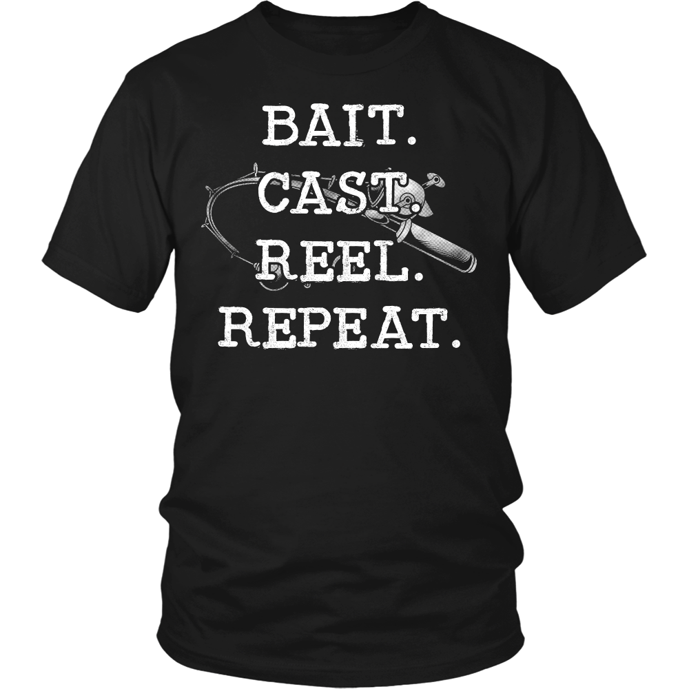 Bait Cast Reel Repeat- Shirts, Long Sleeve, Hoodie, Tanks, Sweatshirt