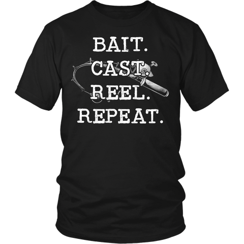 Bait Cast Reel Repeat- Shirts, Long Sleeve, Hoodie, Tanks, Sweatshirt