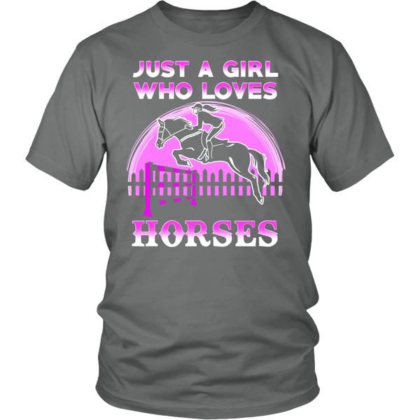 Girl Who Loves Horses- Shirts, Long Sleeve, Hoodie, Tanks, Sweatshirt