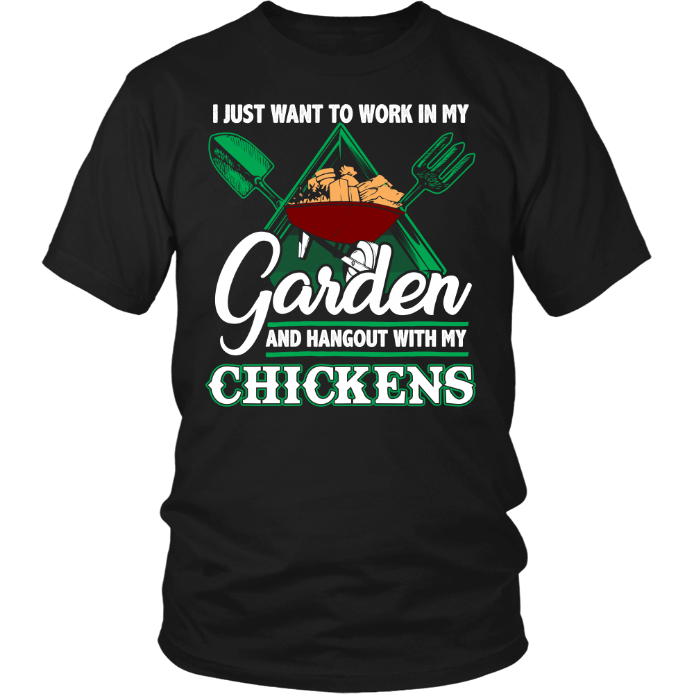 Garden and Chickens- Shirts, Long Sleeve, Hoodie, Tanks, Sweatshirt