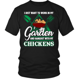 Garden and Chickens- Shirts, Long Sleeve, Hoodie, Tanks, Sweatshirt