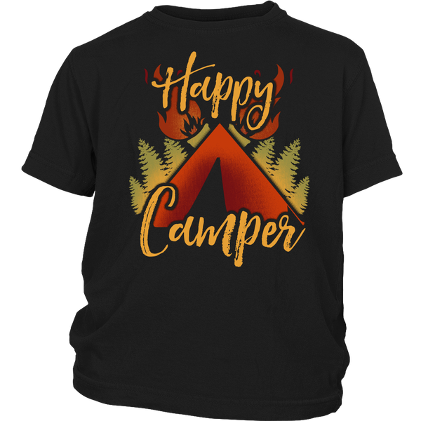 Happy Camper- Shirts, Long Sleeve, Hoodie, Tanks, Sweatshirt