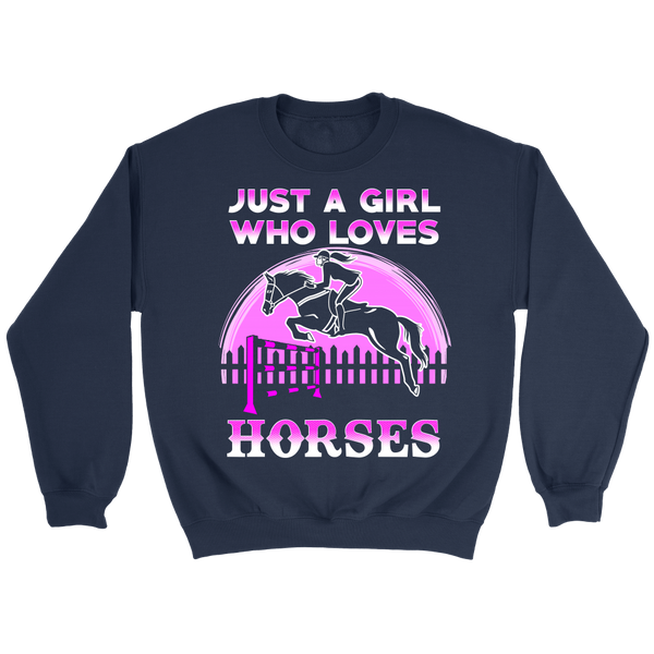 Girl Who Loves Horses- Shirts, Long Sleeve, Hoodie, Tanks, Sweatshirt