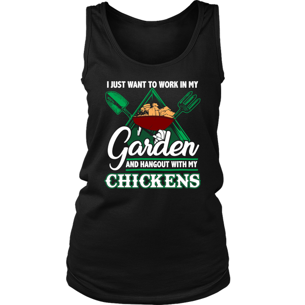 Garden and Chickens- Shirts, Long Sleeve, Hoodie, Tanks, Sweatshirt