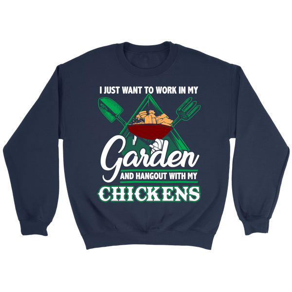 Garden and Chickens- Shirts, Long Sleeve, Hoodie, Tanks, Sweatshirt