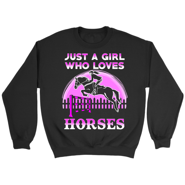 Girl Who Loves Horses- Shirts, Long Sleeve, Hoodie, Tanks, Sweatshirt