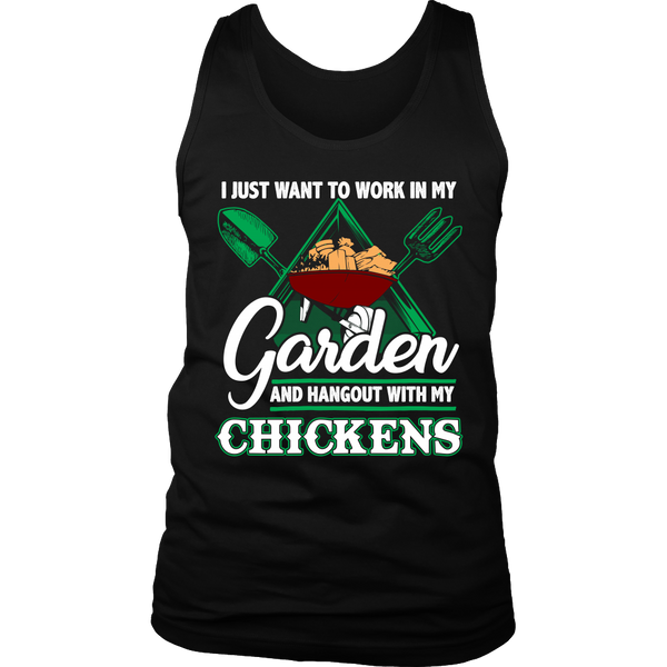 Garden and Chickens- Shirts, Long Sleeve, Hoodie, Tanks, Sweatshirt