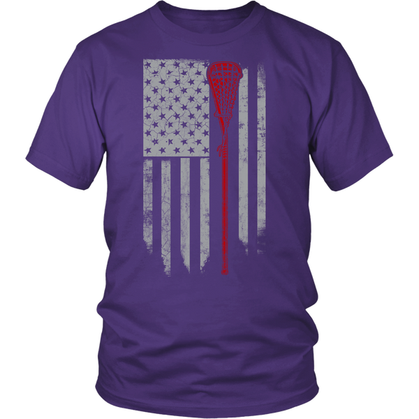 Lacrosse Flag- Shirts, Long Sleeve, Hoodie, Tanks, Sweatshirt