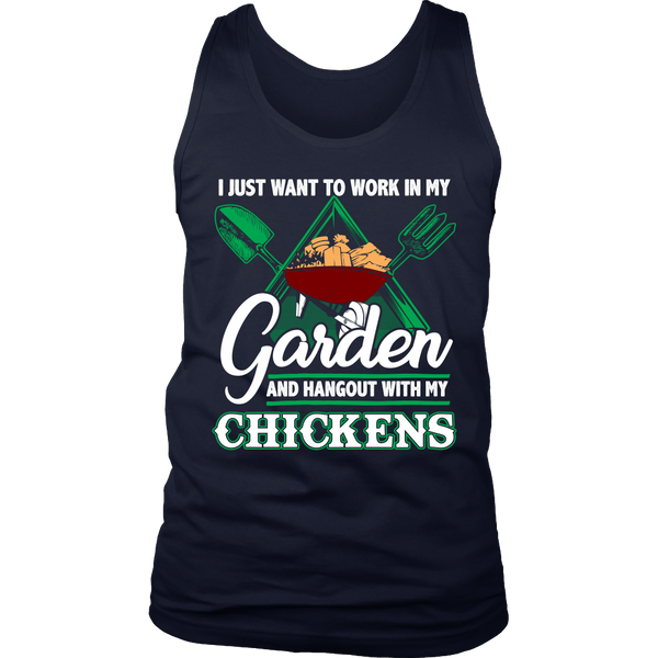 Garden and Chickens- Shirts, Long Sleeve, Hoodie, Tanks, Sweatshirt