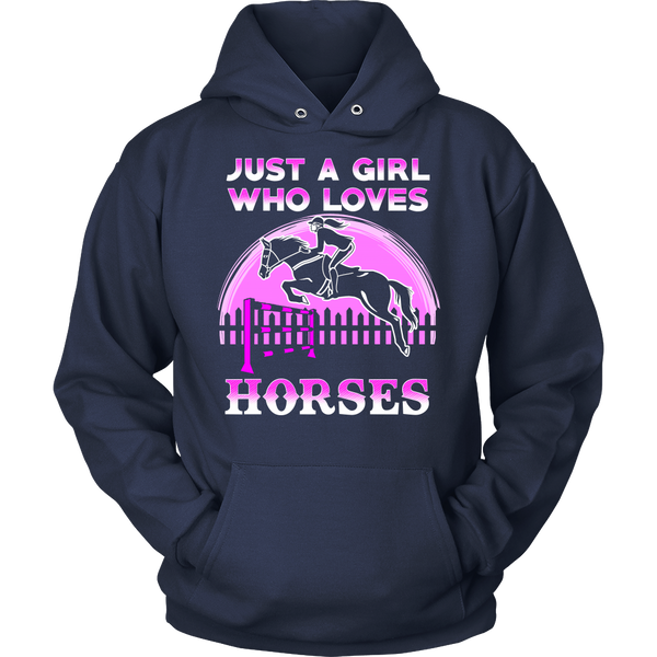 Girl Who Loves Horses- Shirts, Long Sleeve, Hoodie, Tanks, Sweatshirt