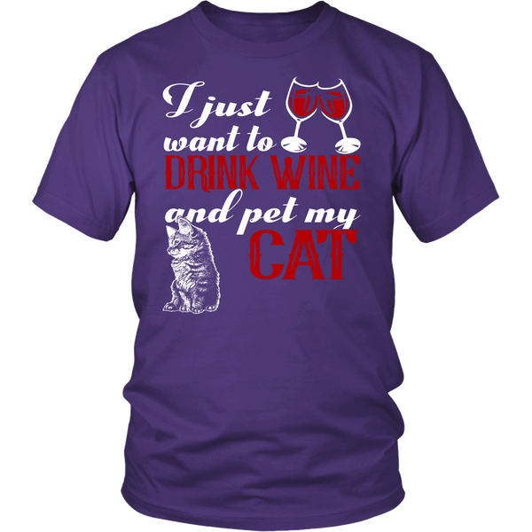 Wine and Cat- Shirts, Long Sleeve, Hoodie, Tanks, Sweatshirt