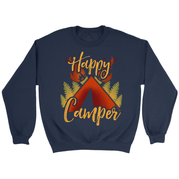 Happy Camper- Shirts, Long Sleeve, Hoodie, Tanks, Sweatshirt