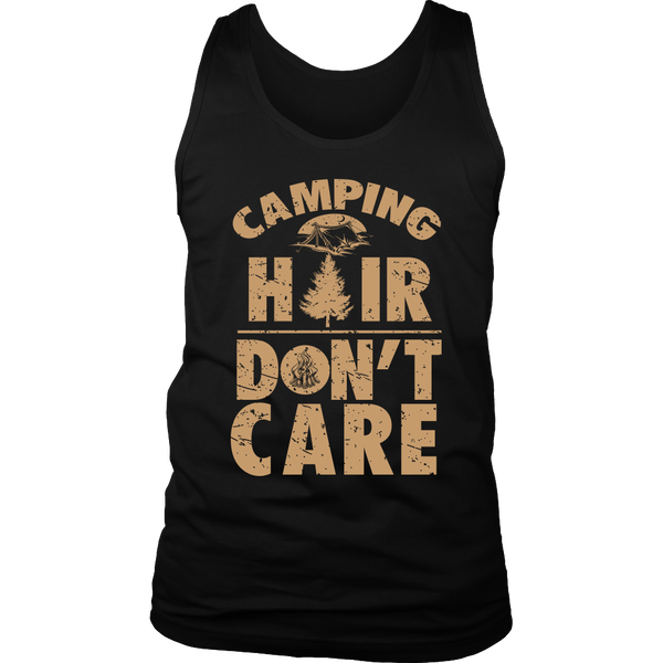 Camping Hair Don't Care- Shirts, Long Sleeve, Hoodie, Tanks, Sweatshirt