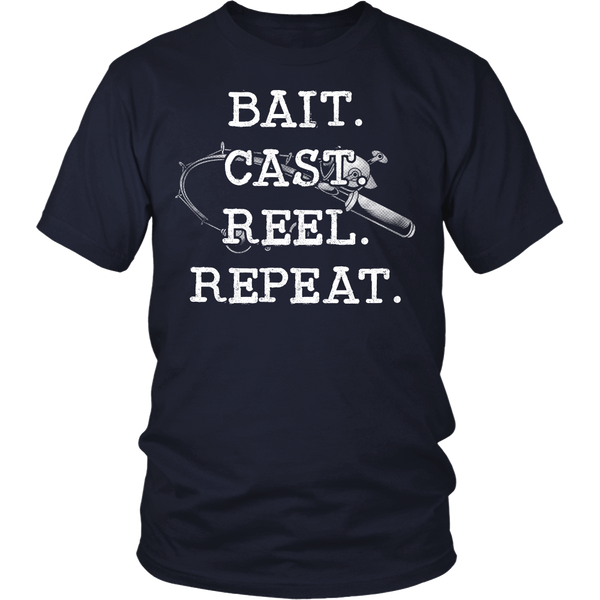 Bait Cast Reel Repeat- Shirts, Long Sleeve, Hoodie, Tanks, Sweatshirt