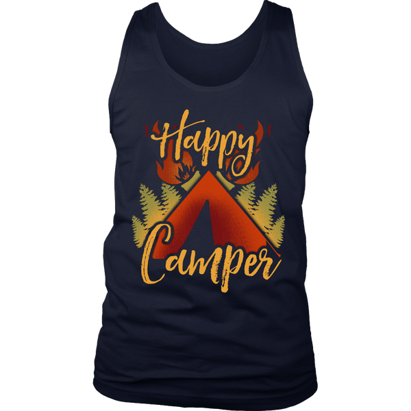 Happy Camper- Shirts, Long Sleeve, Hoodie, Tanks, Sweatshirt