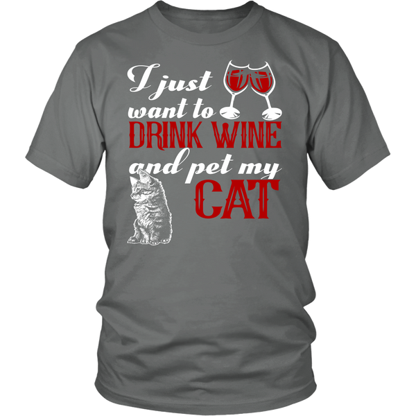 Wine and Cat- Shirts, Long Sleeve, Hoodie, Tanks, Sweatshirt