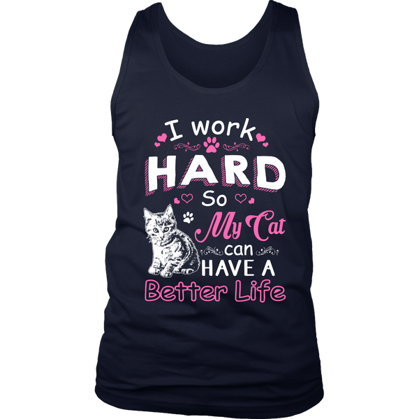 Work Hard for My Cat- Shirts, Long Sleeve, Hoodie, Tanks, Sweatshirt