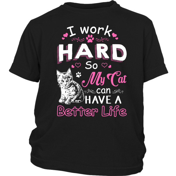 Work Hard for My Cat- Shirts, Long Sleeve, Hoodie, Tanks, Sweatshirt