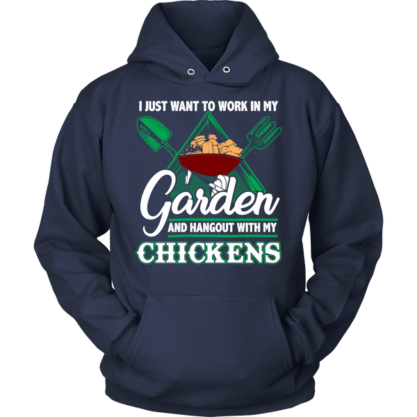 Garden and Chickens- Shirts, Long Sleeve, Hoodie, Tanks, Sweatshirt