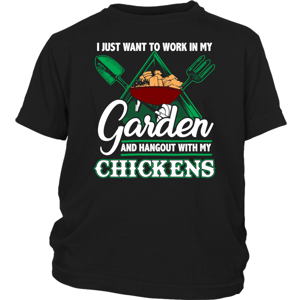 Garden and Chickens- Shirts, Long Sleeve, Hoodie, Tanks, Sweatshirt