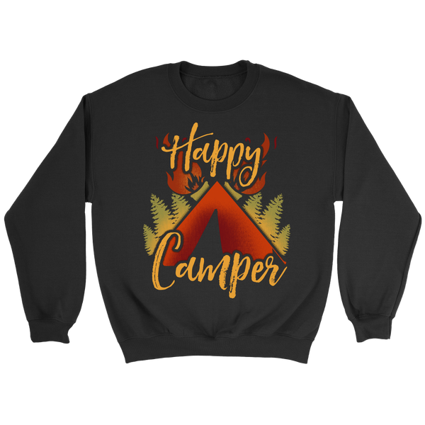 Happy Camper- Shirts, Long Sleeve, Hoodie, Tanks, Sweatshirt