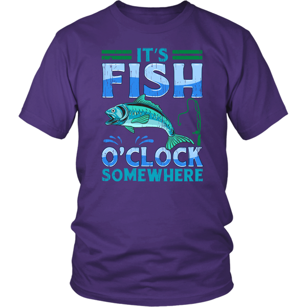 Fish O'Clock- Shirts, Long Sleeve, Hoodie, Tanks, Sweatshirt