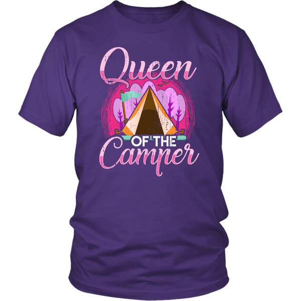 Queen of The Camper- Shirts, Long Sleeve, Hoodie, Tanks, Sweatshirt